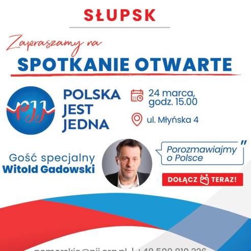 Ruch Obrony Polaków - spotkanie z Witoldem Gadowskim w Słupsku. 